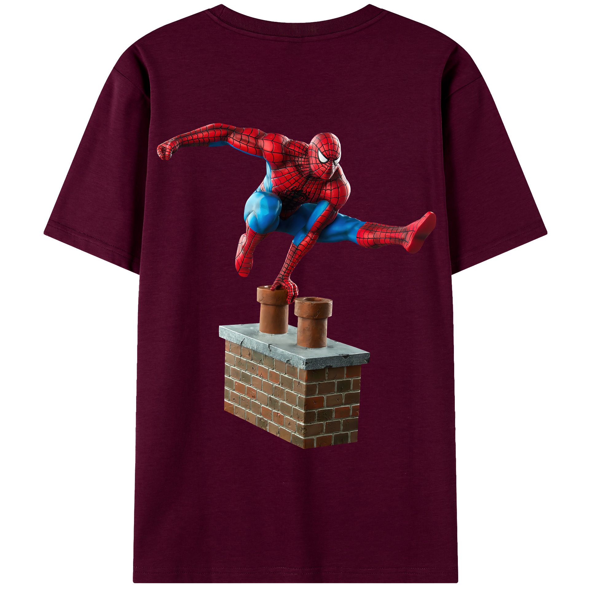 （画像用） Spider Man スパイダーマン レディース半袖Tシャツ(バックプリント)